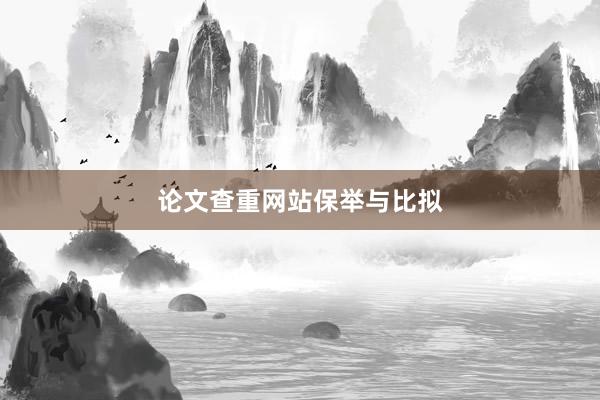 论文查重网站保举与比拟