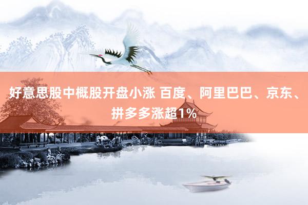 好意思股中概股开盘小涨 百度、阿里巴巴、京东、拼多多涨超1%
